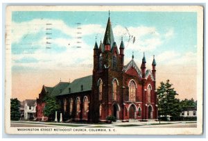 1923 Washington Street Methodist Church View Columbia South Carolina SC Postcard