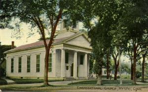 CT - Mystic. Congregational Church and Monument