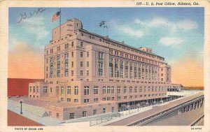 Post Office Atlanta Georgia 1943 linen postcard