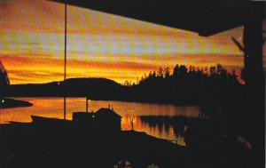 Canada Sunset Looking West On Refuge Cove British Columbia