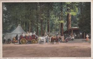 LP28  Yosemite Valley, California, CA, postcard, Stage Coach