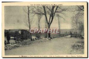 Old Postcard Army Major floods in 1930 Moissac Midi Bridge built by Genie App...