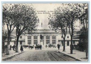 1917 The Station Bancel Statue Valencia Spain Posted Antique Postcard