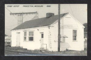 RPPC PRINCETON MISSOURI RAILROAD DEPOT TRAIN STATION REAL PHOTO POSTCARD