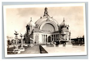 Vintage 1915 RPPC Postcard Panama Pacific Exposition Festival Hall Building