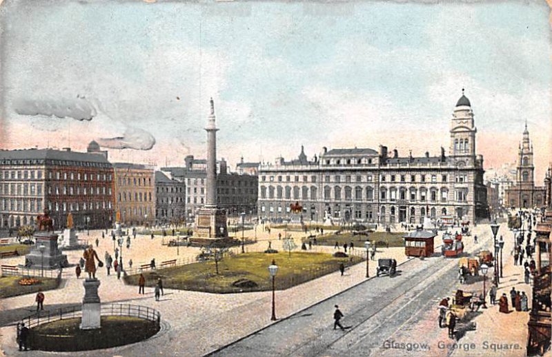 George Square Glasgow Ireland 1904 Missing Stamp 