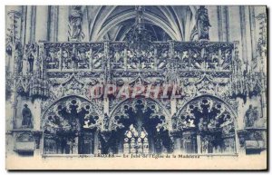 Old Postcard Troyes Jube From I & # 39Eglise De La Madeleine