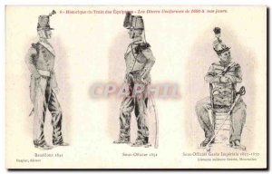 Old Postcard Crews Train History The various Uniforms Army Battalions 1841