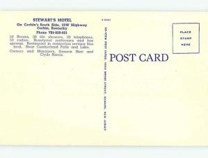 Unused Linen STEWART'S MOTEL & RESTAURANT Corbin Kentucky KY u8674-15