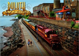 North Shore Scenic Railroad Passenger Train Duluth Minnesota Postcard