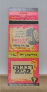 FIRESTONE Tires Dickinson and Dunn Canada Vintage Matchbook Cover 
