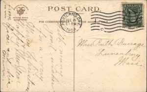 Christmas Children Victorian Holly Embossed Vintage Postcard