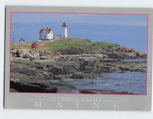 Postcard Nubble Light, York, Maine
