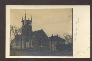 RPPC NELSON NEBRASKA CHURCH BUILDING 1907 VINTAGE REAL PHOTO POSTCARD