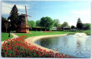M-105228 Tulips Dutch Windmill Touch of Holland Sunken Gardens Park Pella Iowa