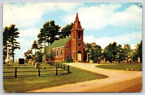 Postcard Old Saint Patrick's Catholic Church in New Castle-Damariscotta Maine