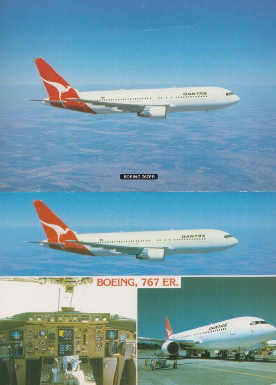 Boeing 767 at Wollongong New Zealand Flight Deck 2x Postcard