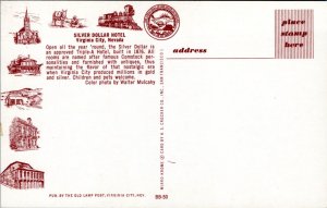 Postcard NV Virginia City - Silver Dollar Hotel