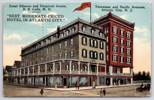 1916 Hotel Elberon And Fireproof Annex Atlantic City New Jersey Posted Postcard