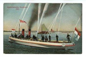Netherlands - Amsterdam Fire Department. Fire Boat Jason ca 1906
