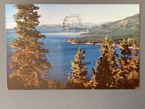Cave Rock Lake Tahoe CA Chrome Postcard A1173090426