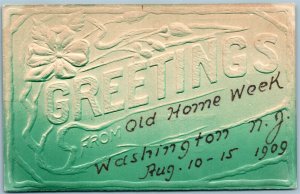 WASHINGTON NJ 1909 OLD HOME WEEK ANTIQUE POSTCARD