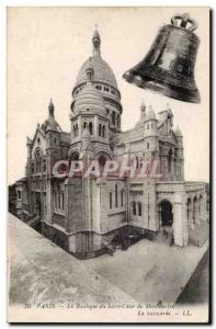 Paris Postcard Old Basilica of Sacre Coeur in Montmartre