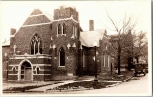 RPPC Methodist Episcopal Church, Cadillac MI Vintage Postcard E51