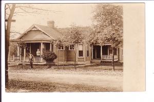 Real Photo, Man and Women at Home in Madison, Indiana