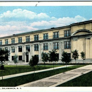 c1910s Salamanca, NY High School Litho Photo Postcard HH Hamm Erie A33