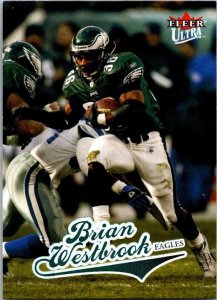 2004 Fleer Football Card Brian Westbrook Philadelphia Eagles sk9352