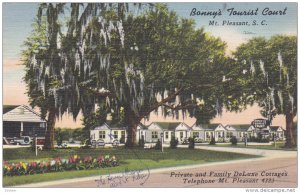 MOUNT PLEASANT, South Carolina, PU-1951; Bonny's Tourist Court