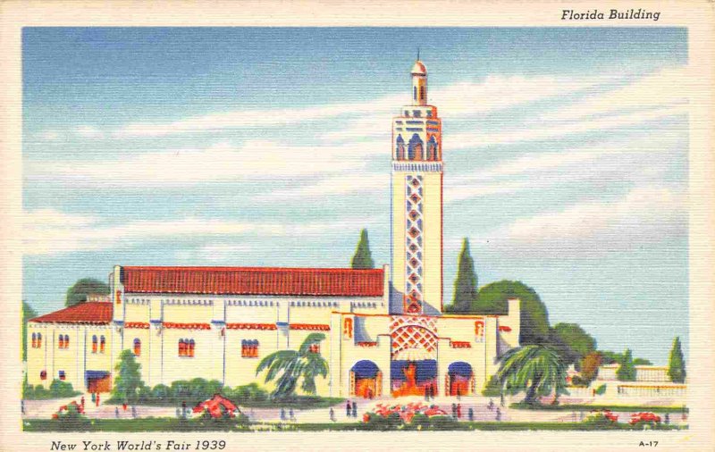 Florida Building New York World's Fair 1939 linen postcard