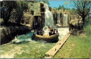 Roaring Rapids Raft Ride, Six Flags Great Adventure Jackson NJ Postcard V53