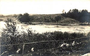 Medway ME View From The Road Fence To The Water, Real Photo Postcard