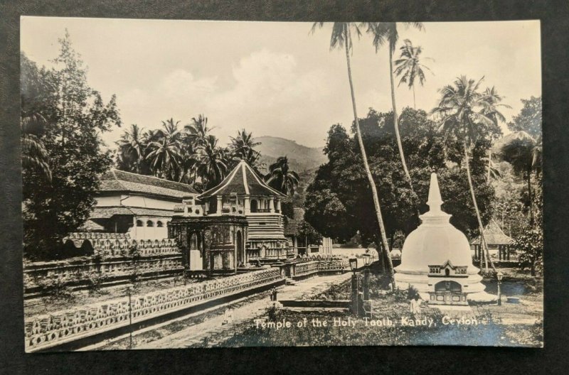 Mint Vintage Temple of the Holy Tooth Kandy Ceylon Real Photo Postcard RPPC