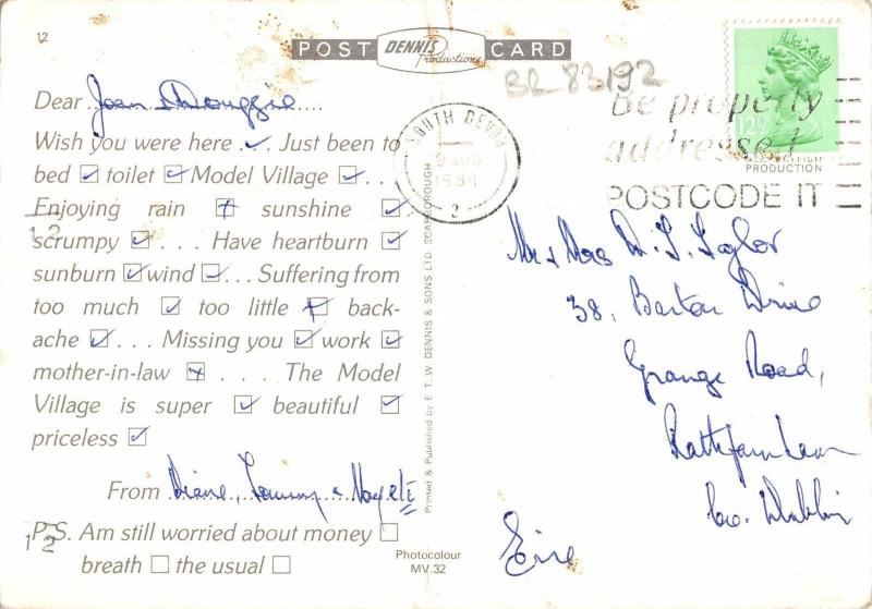 BR83192 model village babbacombe  devon postcard  uk