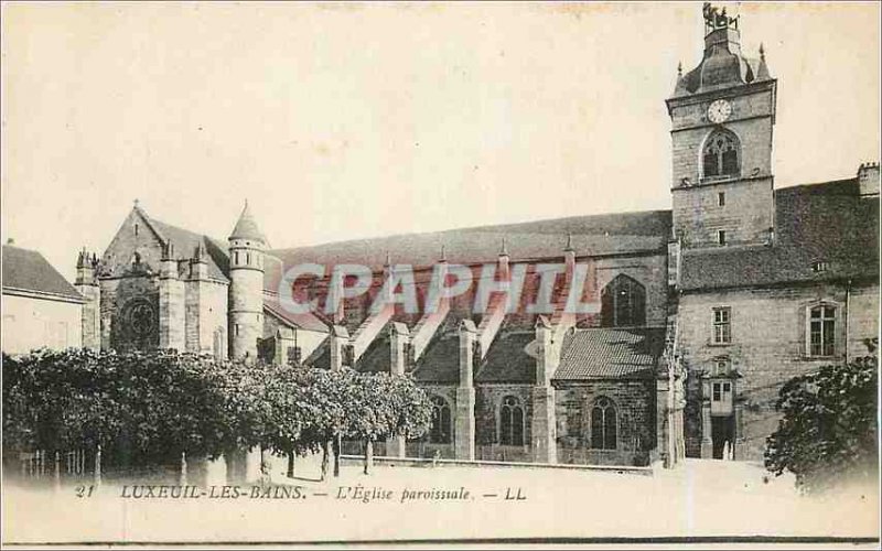 Old Postcard Luxeuil les Bains Parish Church