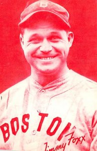 Jimmy Foxx Baseball Player View Postcard Backing 