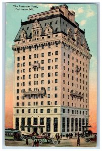 Baltimore Maryland Postcard Emerson Hotel Exterior Building c192 Vintage Antique