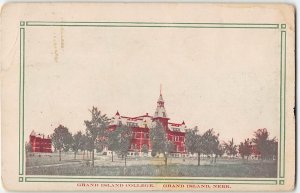 Grand Island College, Nebraska Leschinsky 1908 Burkett Antique Postcard