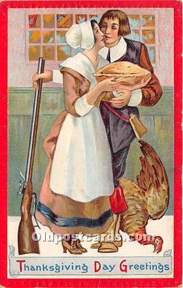  Thanksgiving Greetings Postcard 