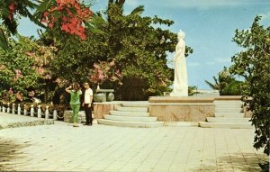 aruba, N.A., ORANJESTAD, Wilhelmina Park, Statue, Postcard