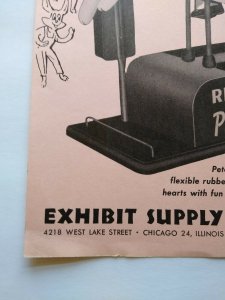 Exhibit Pete The Rabbit Arcade FLYER Original Kiddie Amusement Ride 1952 Rare