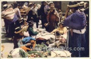 Vista tipica de Mercado, Market Huancayo, Peru Unused 