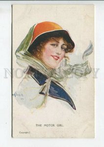 443988 HAMMICK Motor Girl BELLE Vintage postcard