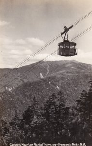 New Hampshire Franconia Notch Cannon Mountain Aerial Tram Real Photo