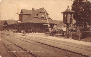 Mt Pocono Pennsylvania Lackawanna Railroad Station Vintage Postcard AA50845