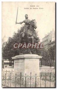 Paris Old Postcard Statue of Jeanne d & # 39arc