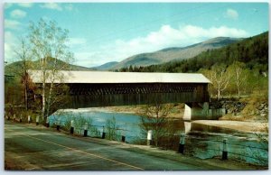 M-55796 Covered Bridge over the Scenic Pemigewasset River White Mts Woodstock...